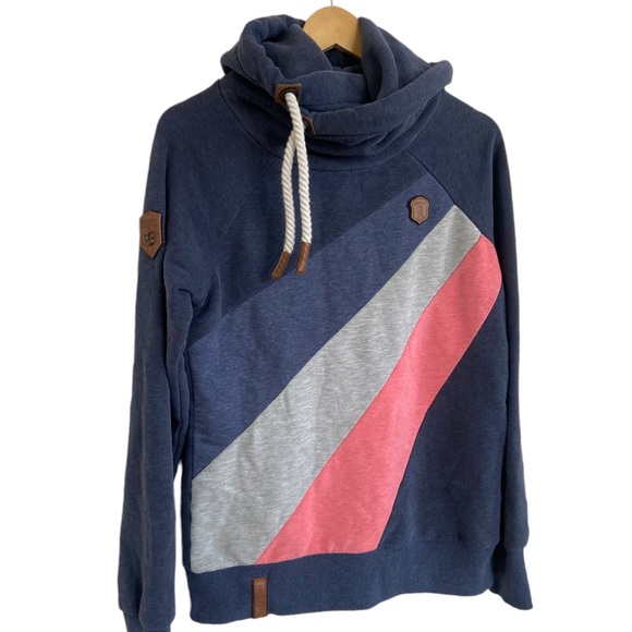 Naketano Tops Naketano Madame Unschuld Indigo Funnel Neck Hoodie